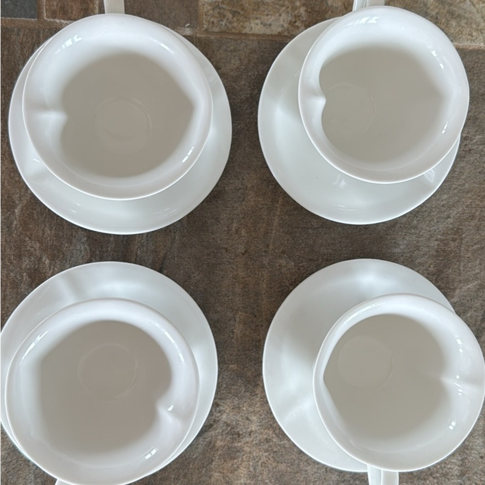 Heart espresso teacup and saucer set